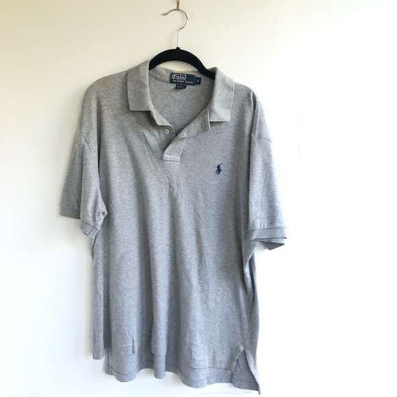 Ralph Lauren Short Sleeve Gray Collared Polo L
